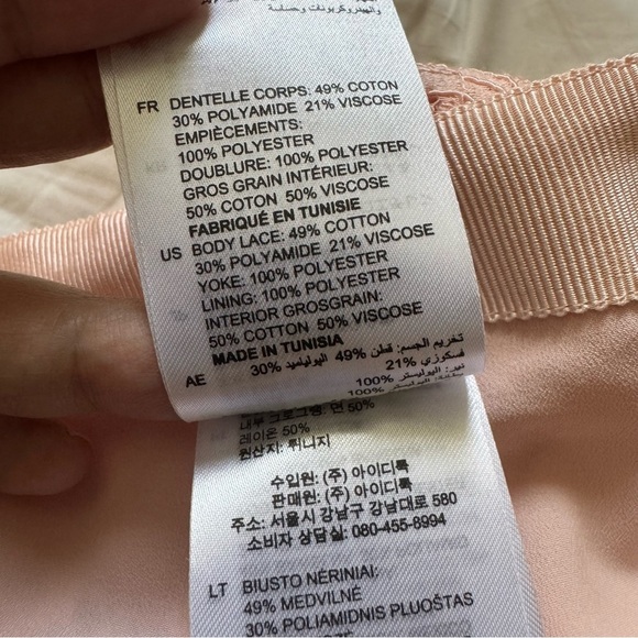 Sandro Pale Pink Pleated Detail Floral Lace Midi Skirt size 2 - Picture 14 of 14